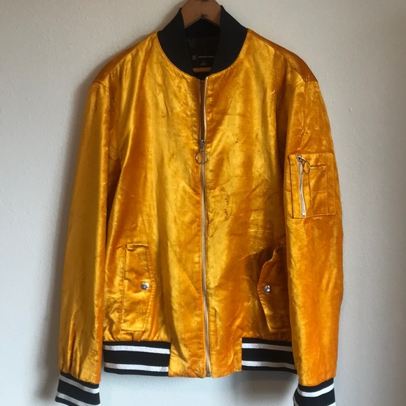 INC International Concepts Jackets & Blazers - Crushed velvet bomber jacket
